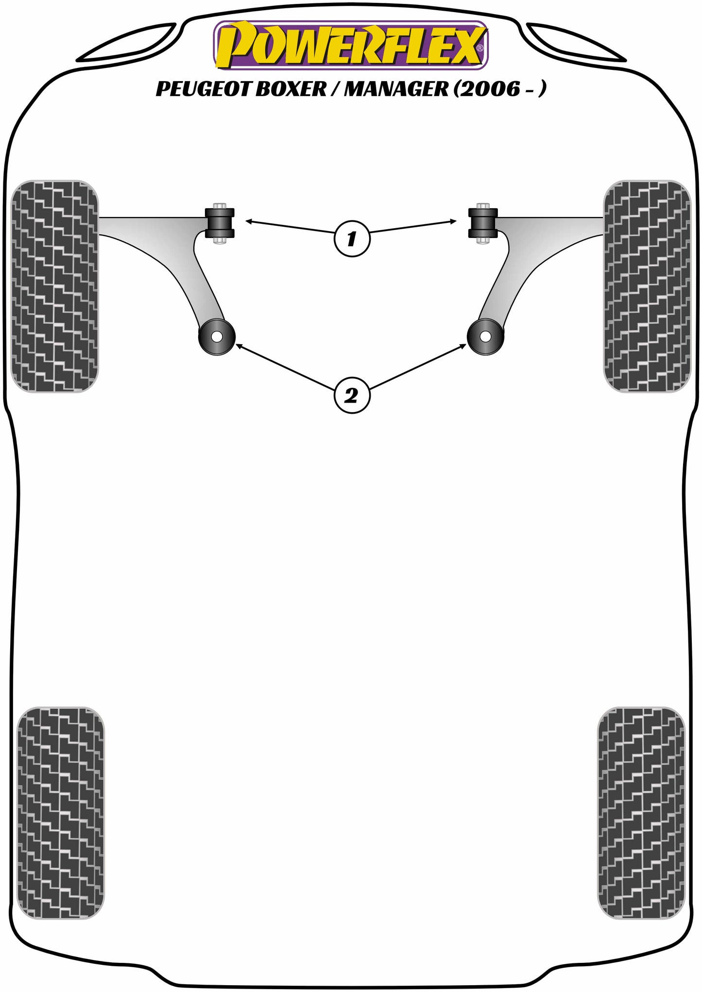 Powerflex Front Wishbone Front Bush for Peugeot Boxer (06-)