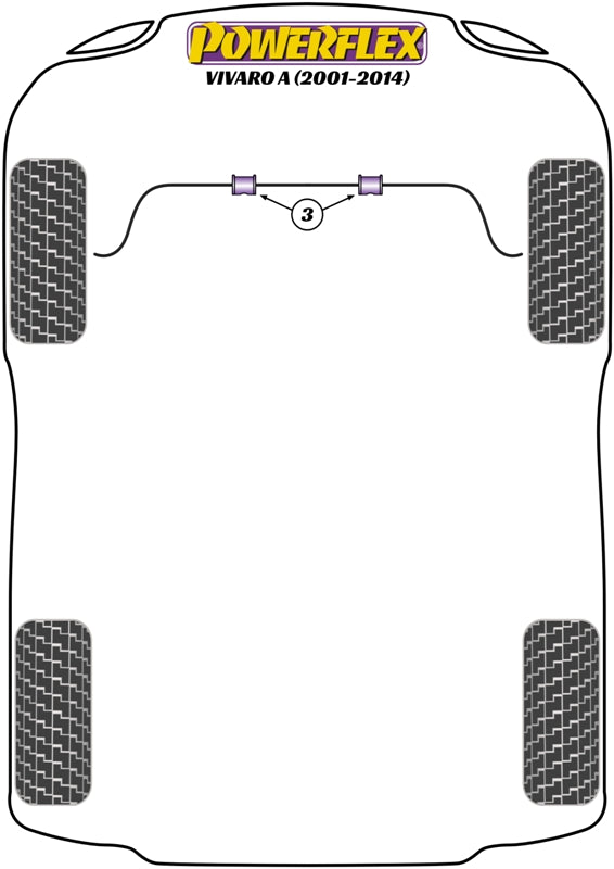 Powerflex Front Anti Roll Bar Bush for Vauxhall Vivaro A (01-14)