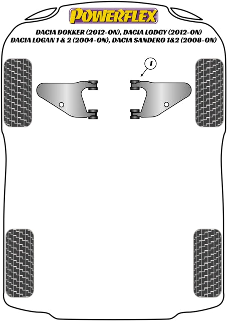 Powerflex Front Lower Wishbone Bush for Dacia Lodgy (12-)