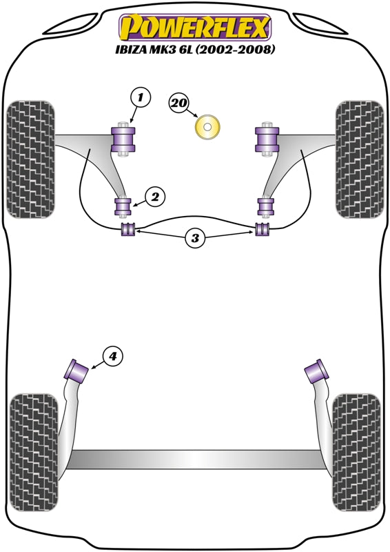 Powerflex Front Anti Roll Bar Bush for Seat Ibiza Mk3 6L (02-08)