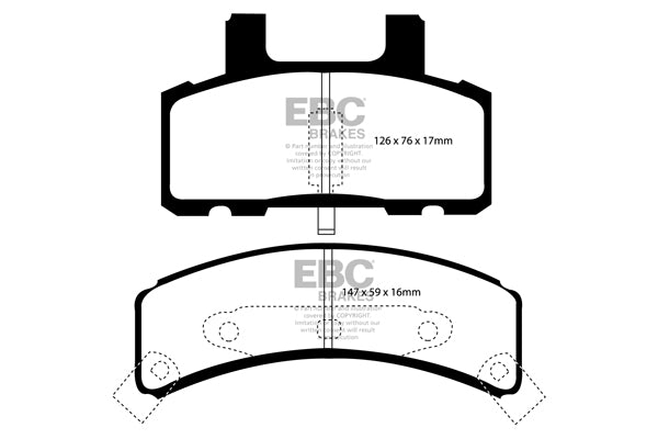 EBC Yellowstuff Front Brake Pads - DP41273R