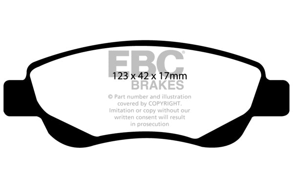 EBC Yellowstuff Front Brake Pads - DP41597R