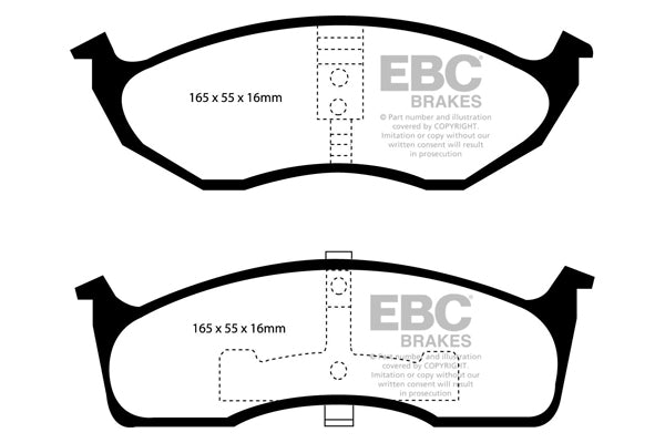 EBC Yellowstuff Front Brake Pads - DP41623R