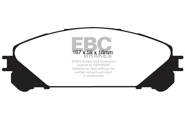 EBC Yellowstuff Front Brake Pads - DP41837R