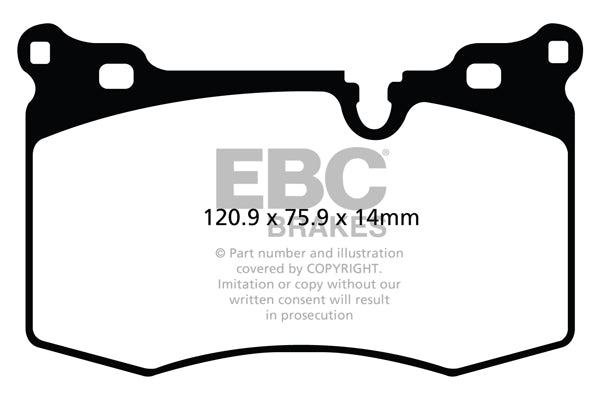 EBC Yellowstuff Front Brake Pads - DP41854R