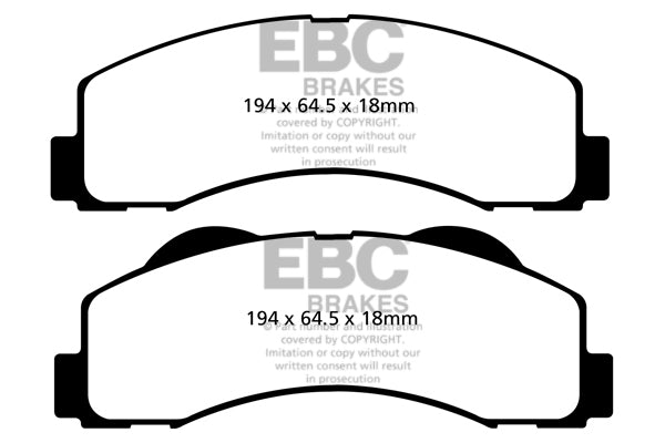 EBC Yellowstuff Front Brake Pads - DP41855R