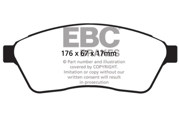 EBC Yellowstuff Front Brake Pads - DP41859R