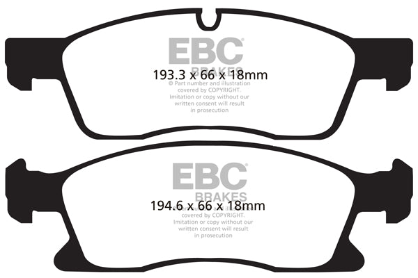 EBC Yellowstuff Front Brake Pads - DP41871R