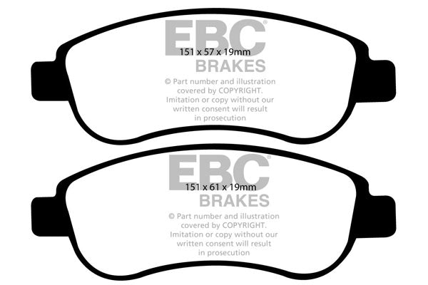 EBC Yellowstuff Front Brake Pads - DP41951R