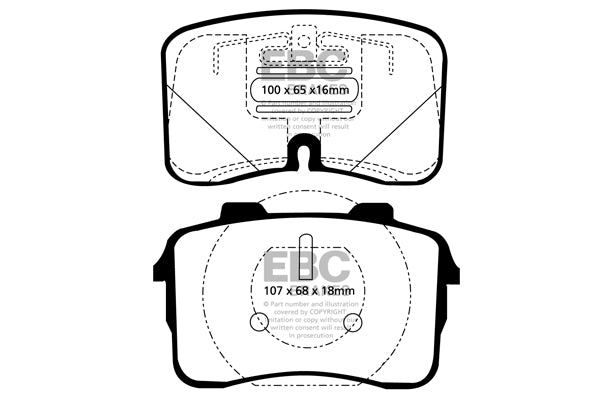 EBC Redstuff Front Brake Pads - DP3883C