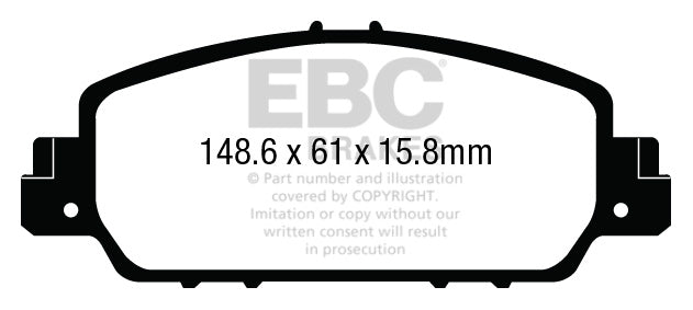 EBC Yellowstuff Front Brake Pads - DP43014R