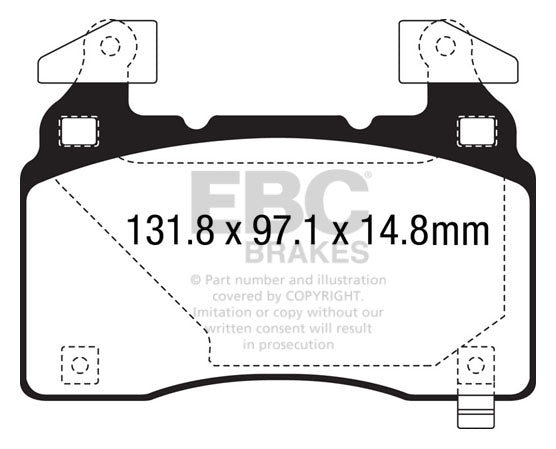 EBC Yellowstuff Front Brake Pads - DP43028R