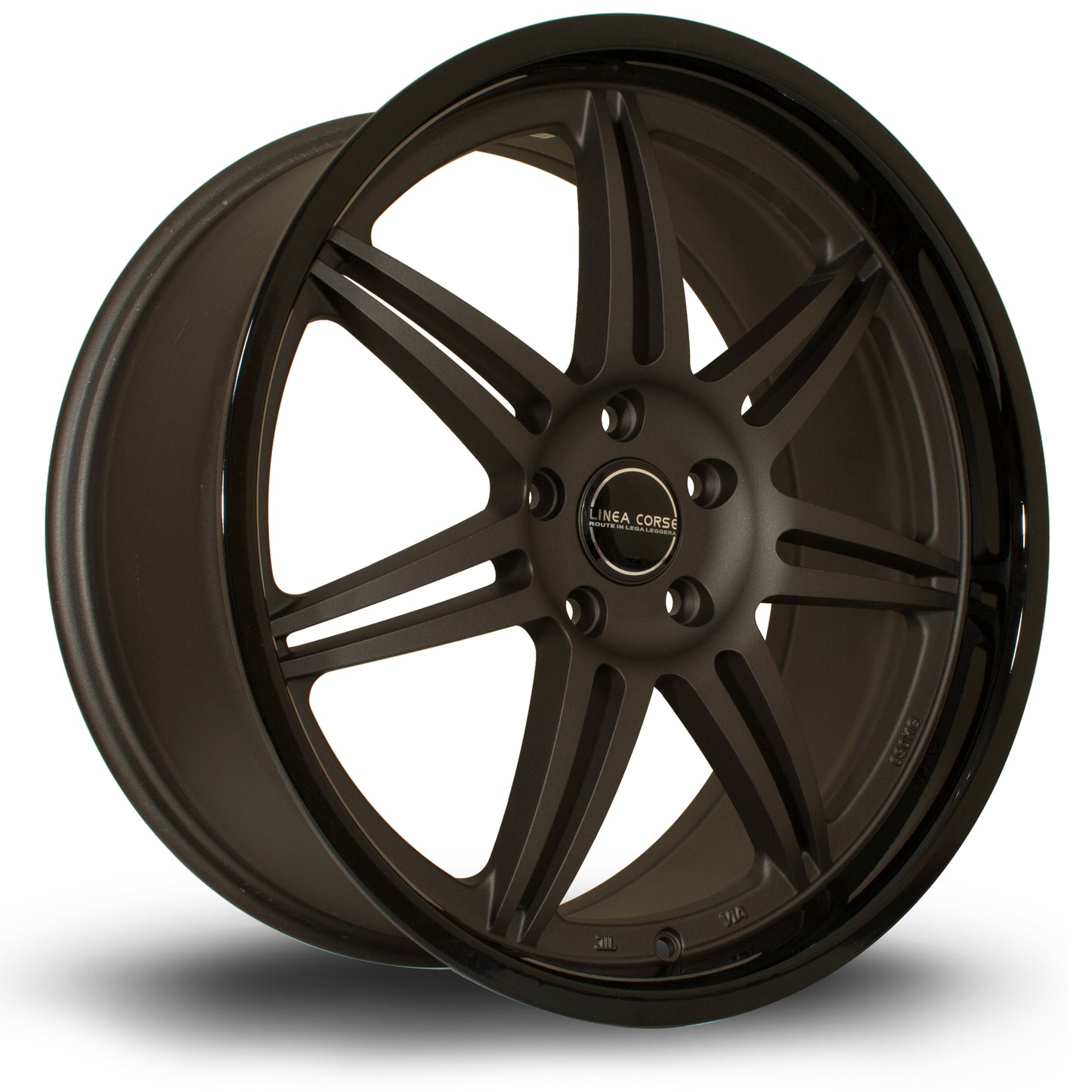 Linea Corse Dyna - 19x8.5 | 5x120 | ET30 | Flat Gunmetal/Gloss Black Lip