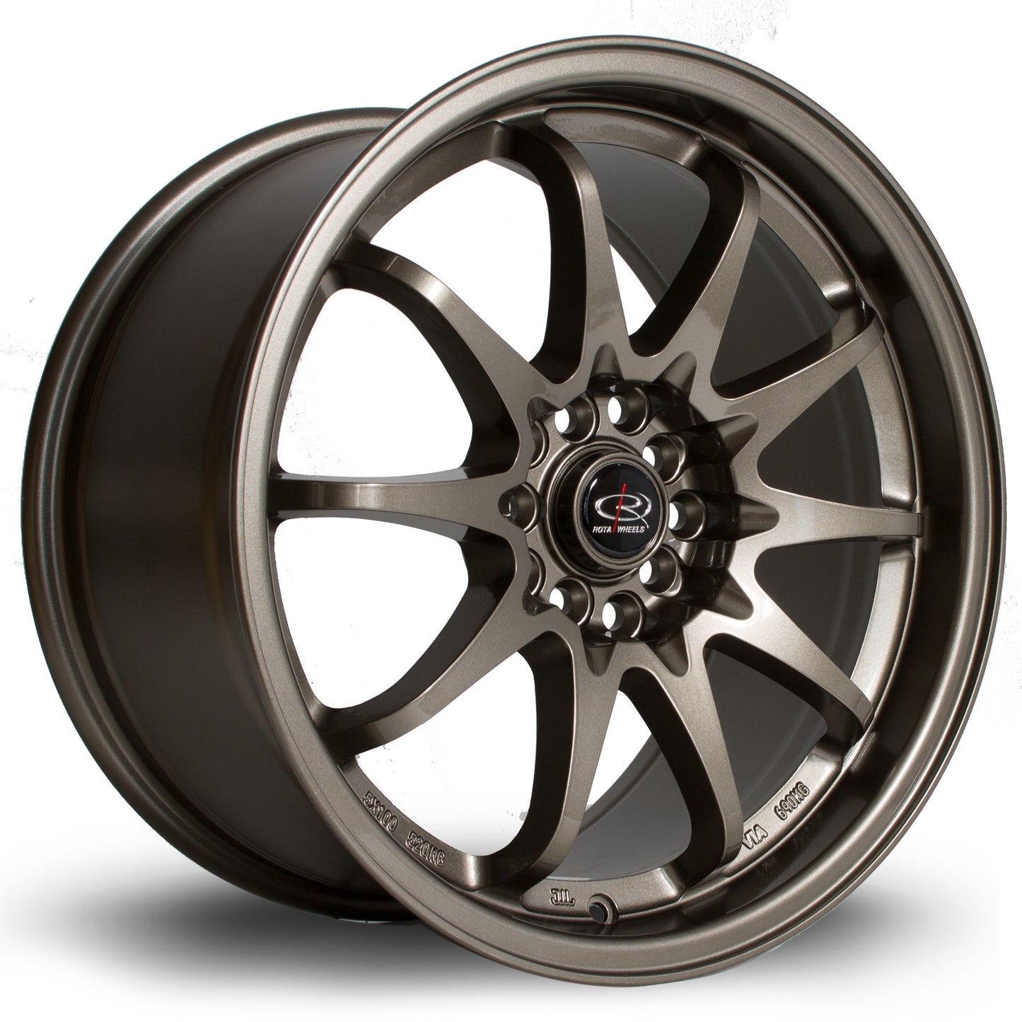 Rota Fight Alloy Wheels - 17x9 | 5x100/5x114 | ET50 | Bronze