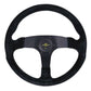 Personal Corsa Suede Steering Wheel 350mm with Black Stitching and Black Spokes