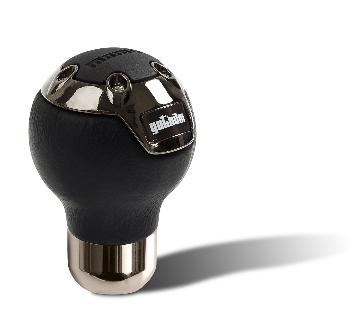 MOMO Gear Knob Gotham - Black/Dark Chrome Inserts