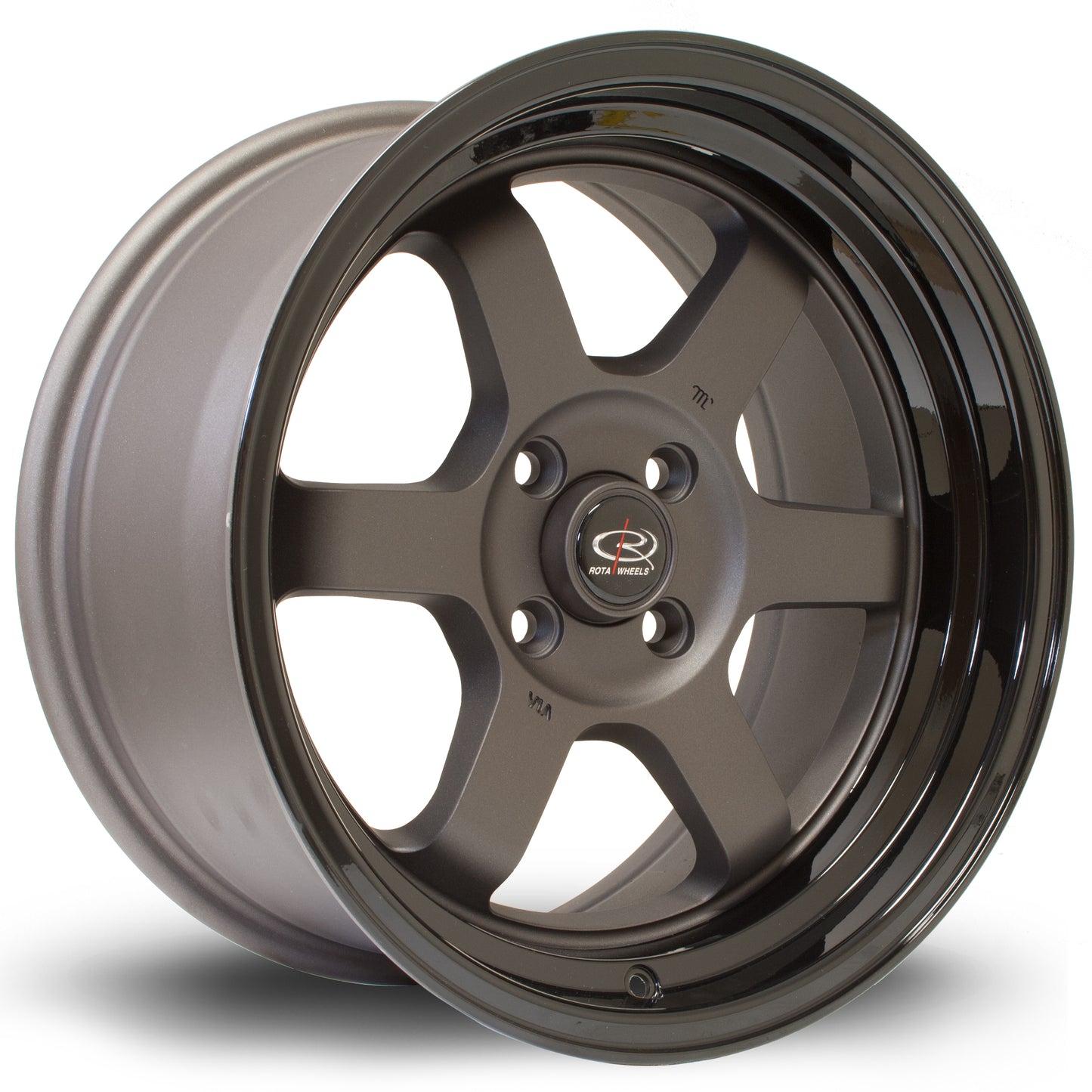 Rota Grid-V Alloy Wheels - 16x8 | 5x100 | ET20 | Flat Gunmetal/Gloss Black Lip