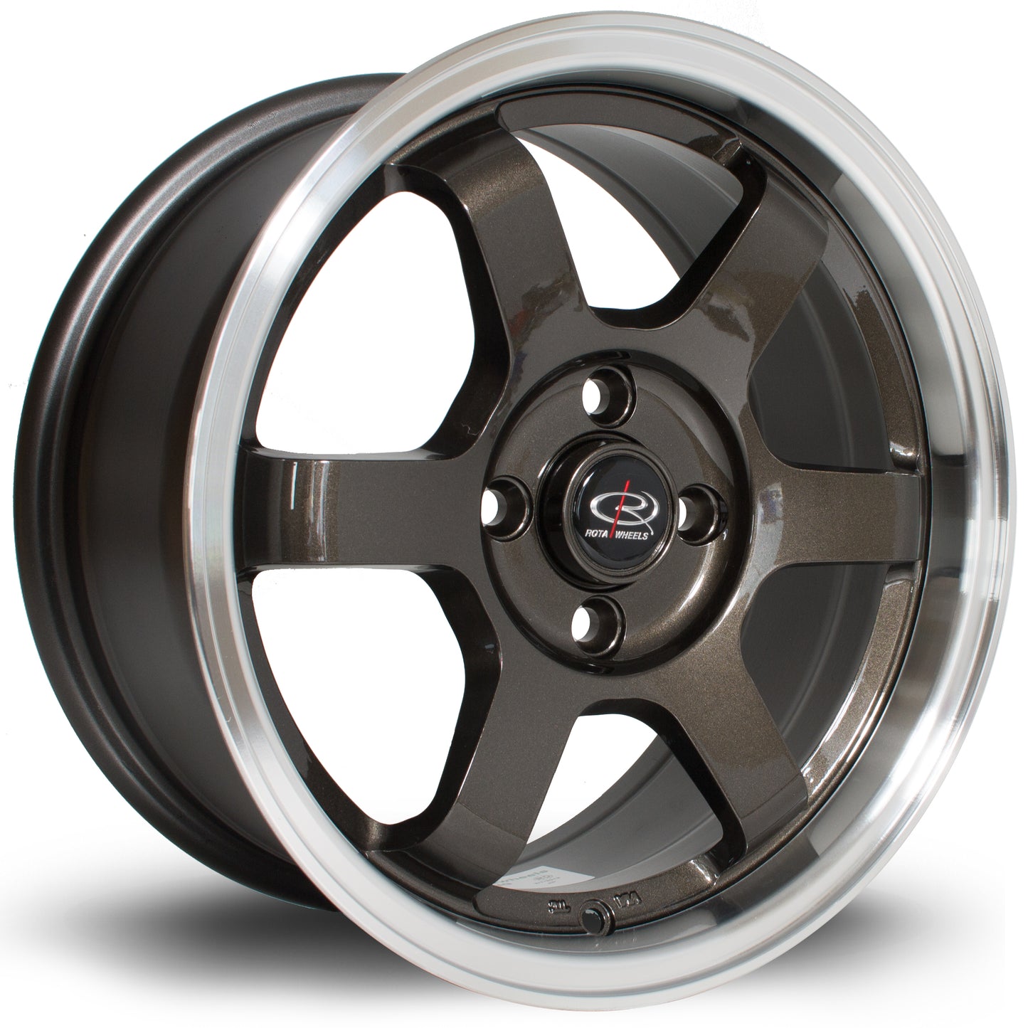 Rota Grid Alloy Wheels - 15x7 | 4x100 | ET40 | Gunmetal/Polished Lip