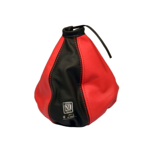 Nardi Leather Gear Gaiter - Black and Red Leather