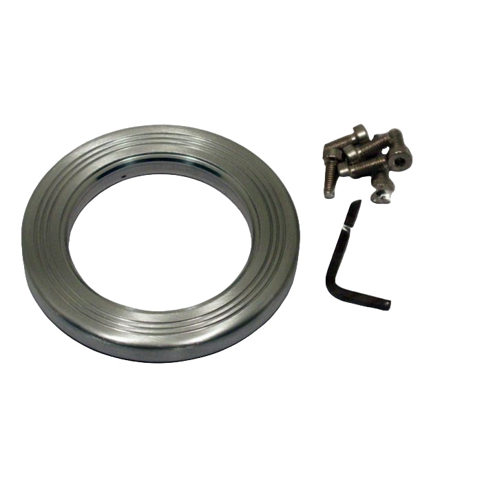 Nardi Classic 390mm Steering Wheel Trim Ring For Countersunk Screw Fitment - Satin Silver