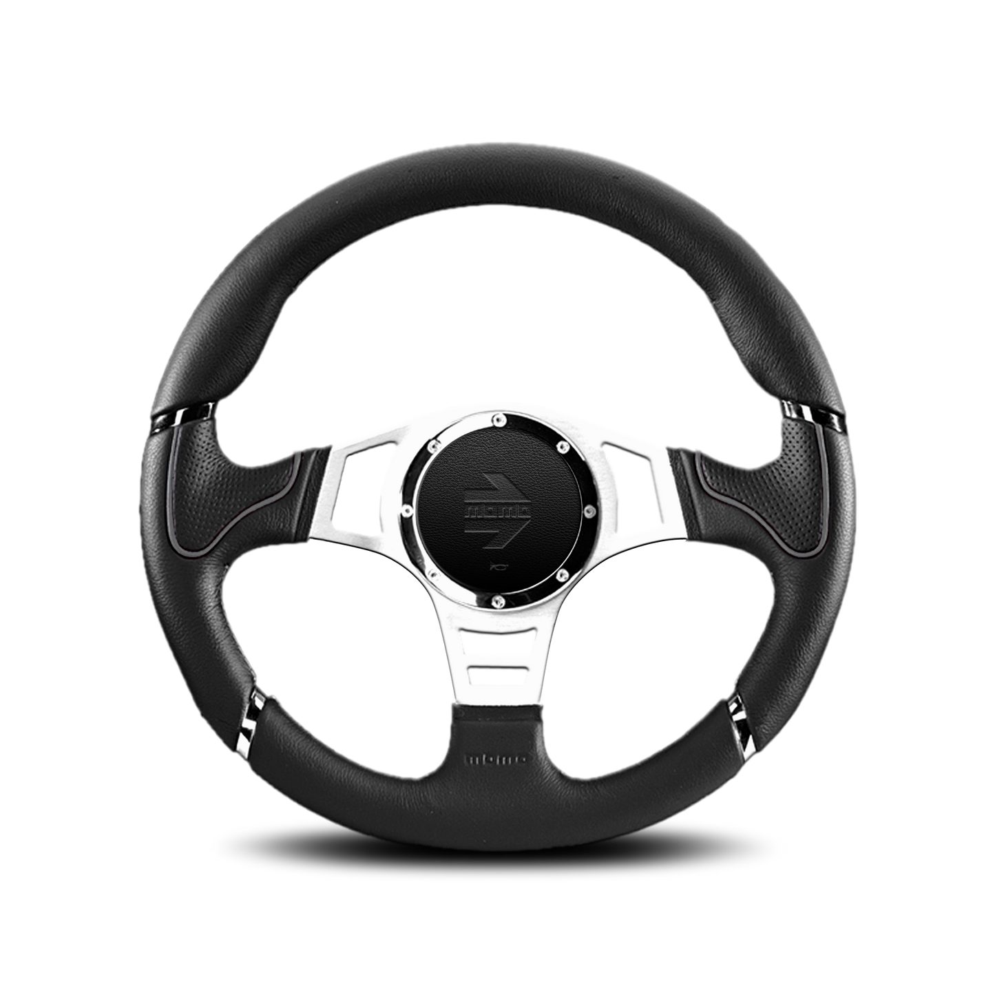 MOMO Millenium Sport Steering Wheel - Black/Grey Profile 350mm