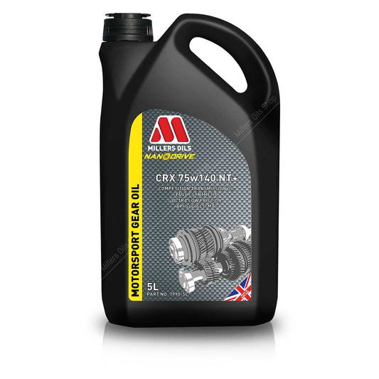 Millers CRX 75w140 NT+ Motorsport Gearbox Oil (5L)