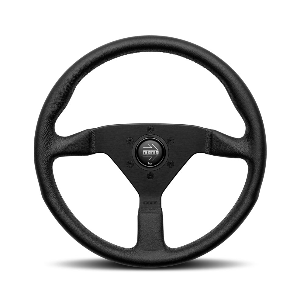 MOMO Montecarlo Steering Wheel - Black Leather 350mm