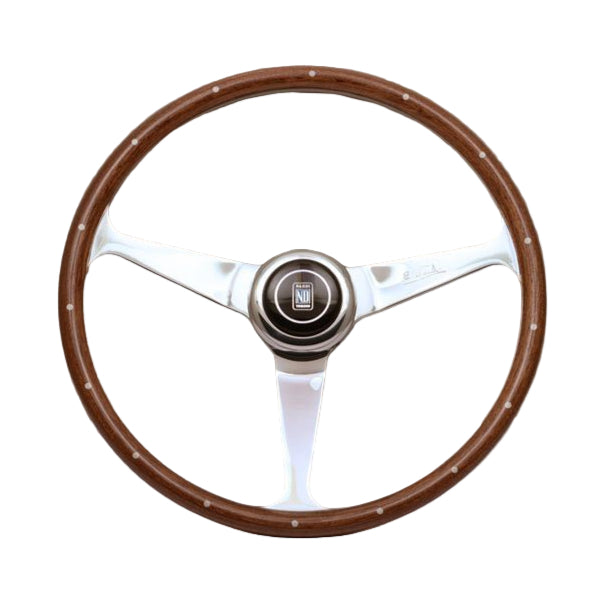 Nardi ANNI 50 Wood Steering Wheel 380mm with Polished Spokes