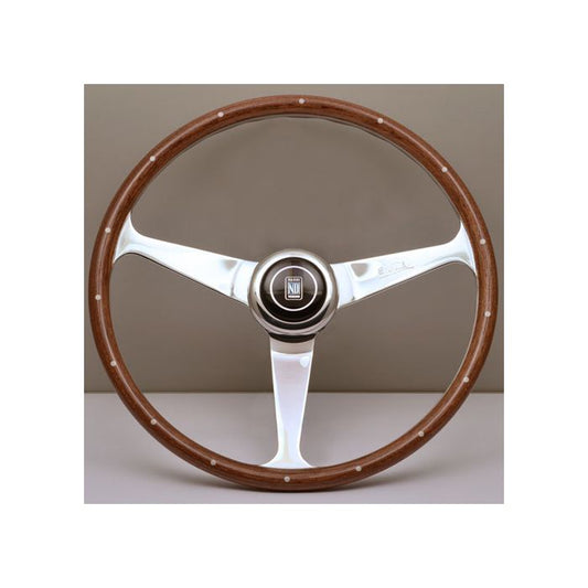 Nardi ANNI 50 Wood Steering Wheel 380mm with Polished Spokes
