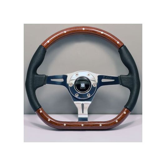 Nardi Kallista Perforated Leather Steering Wheel 350mm with Polished Spokes