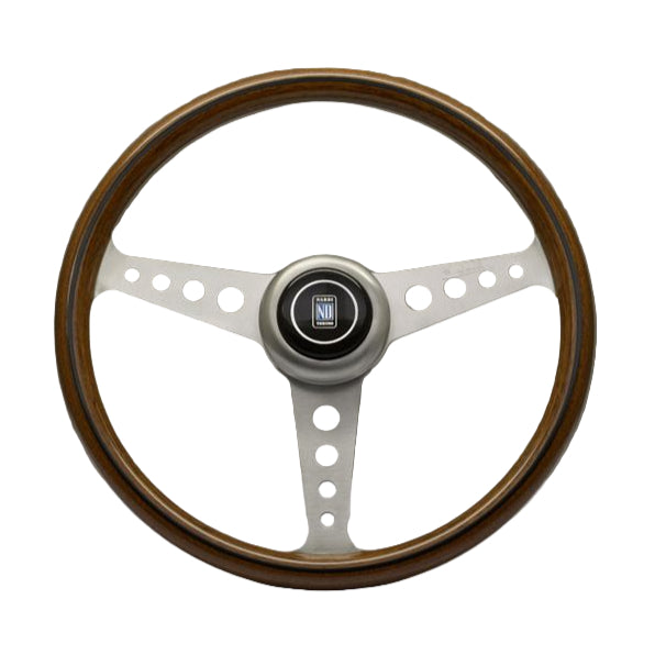Nardi Classic Wood Steering Wheel 360mm with Satin Spokes and ANNI 60 Horn Button