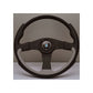 Nardi Challenge Black/Grey Leather Steering Wheel 350mm with Black Spokes
