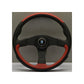 Nardi Leader Black/Red Leather Steering Wheel 350mm with Black Spokes