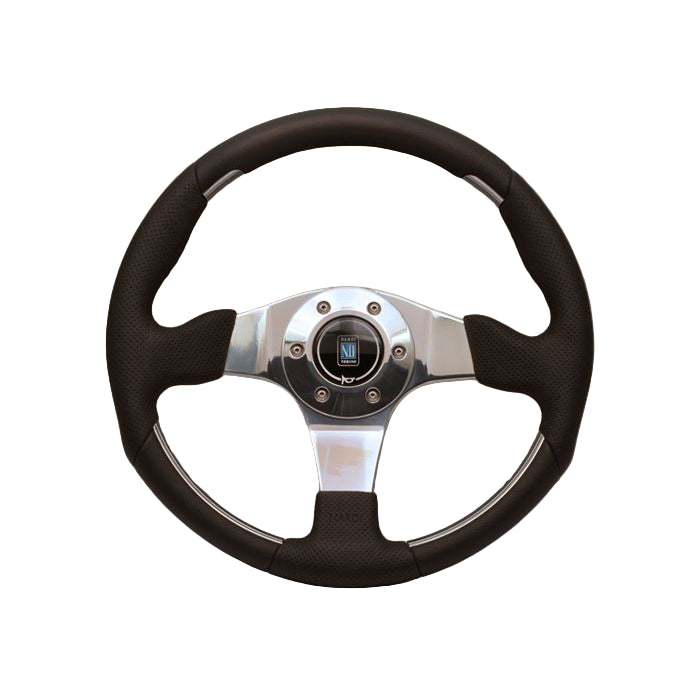 Nardi ND1 Perforated Leather Steering Wheel 350mm with Polished Spokes
