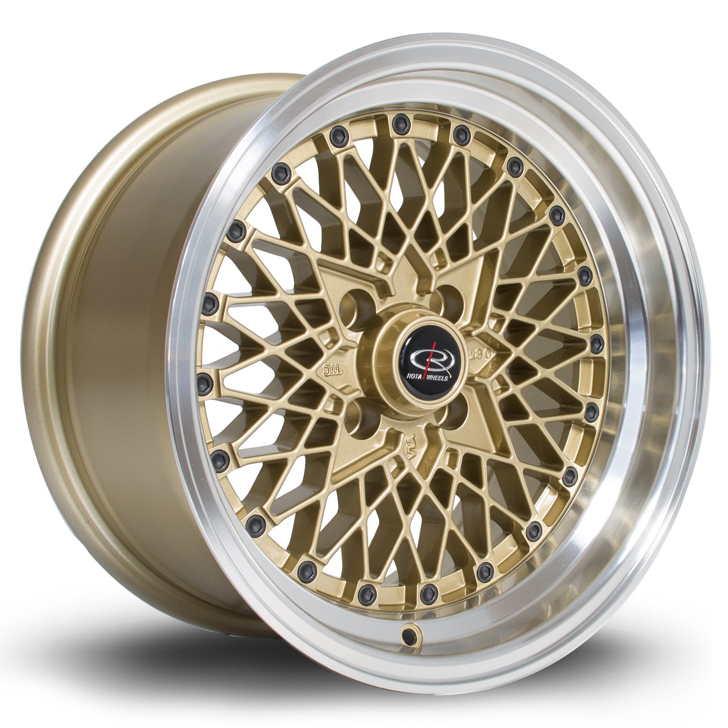 Rota OSMesh Alloy Wheels - 15x8 | 4x100 | ET20 | Gold/Polished Lip