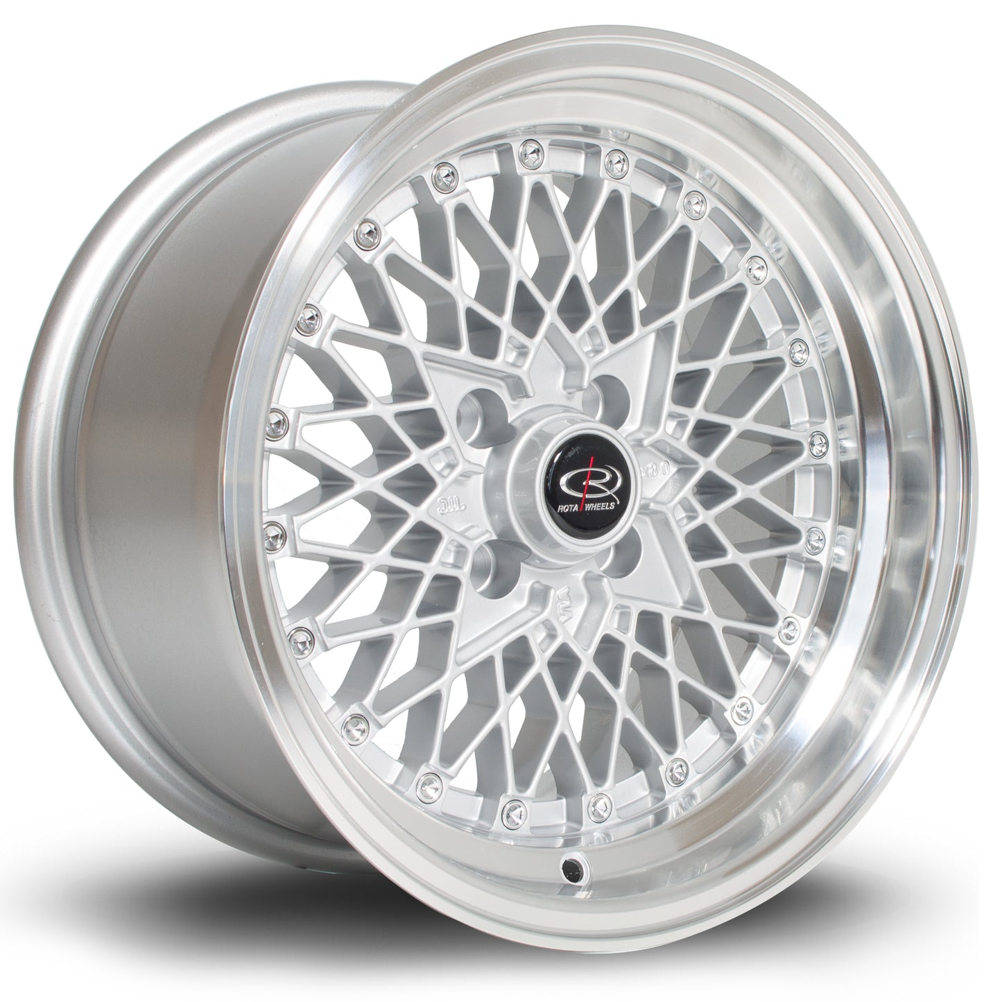 Rota OSMesh Alloy Wheels - 15x8 | 4x100 | ET20 | Silver/Polished Lip