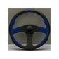 Personal Pole Position Black/Blue Leather Steering Wheel 350mm with Black Spokes