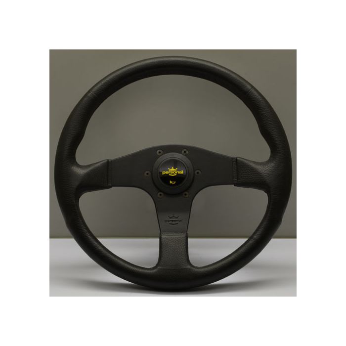 Personal steering wheel BLITZ Leather 34.5Φ 黒革 レッドステッチ