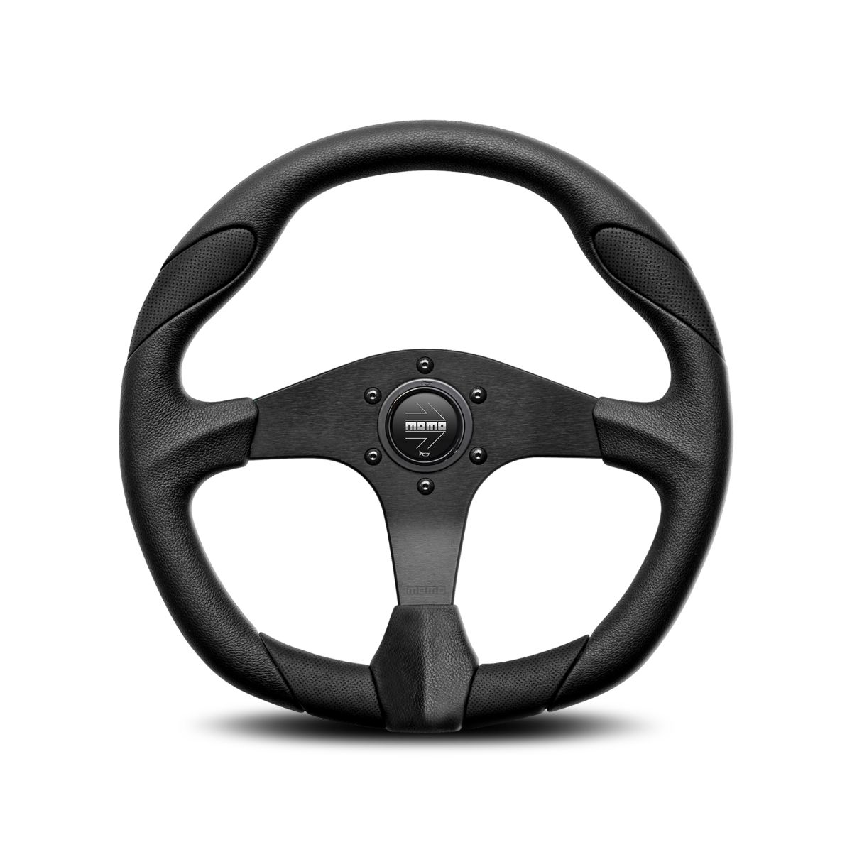 MOMO Quark Steering Wheel - Black/Air Leather 350mm