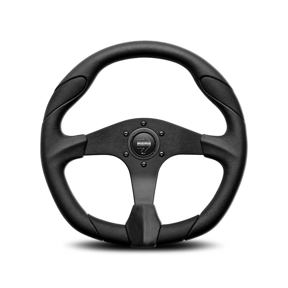 Momo Quark Steering Wheel - Black/Air Leather 350mm