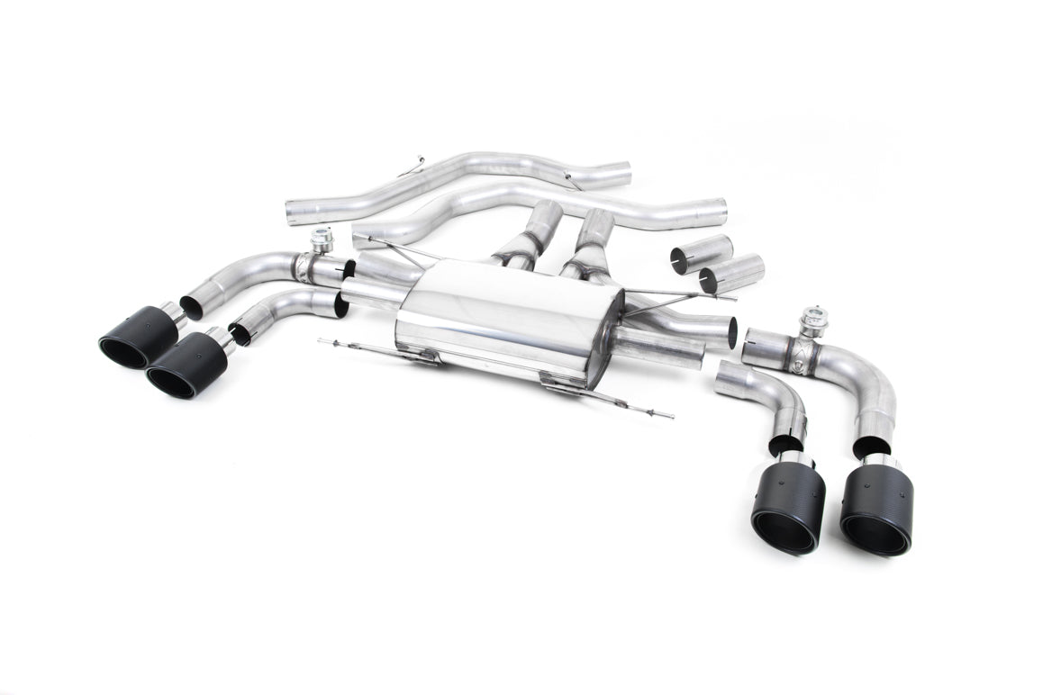 Milltek Front Pipe Back Exhaust Carbon for Alfa Romeo Giulia Quadrifoglio
