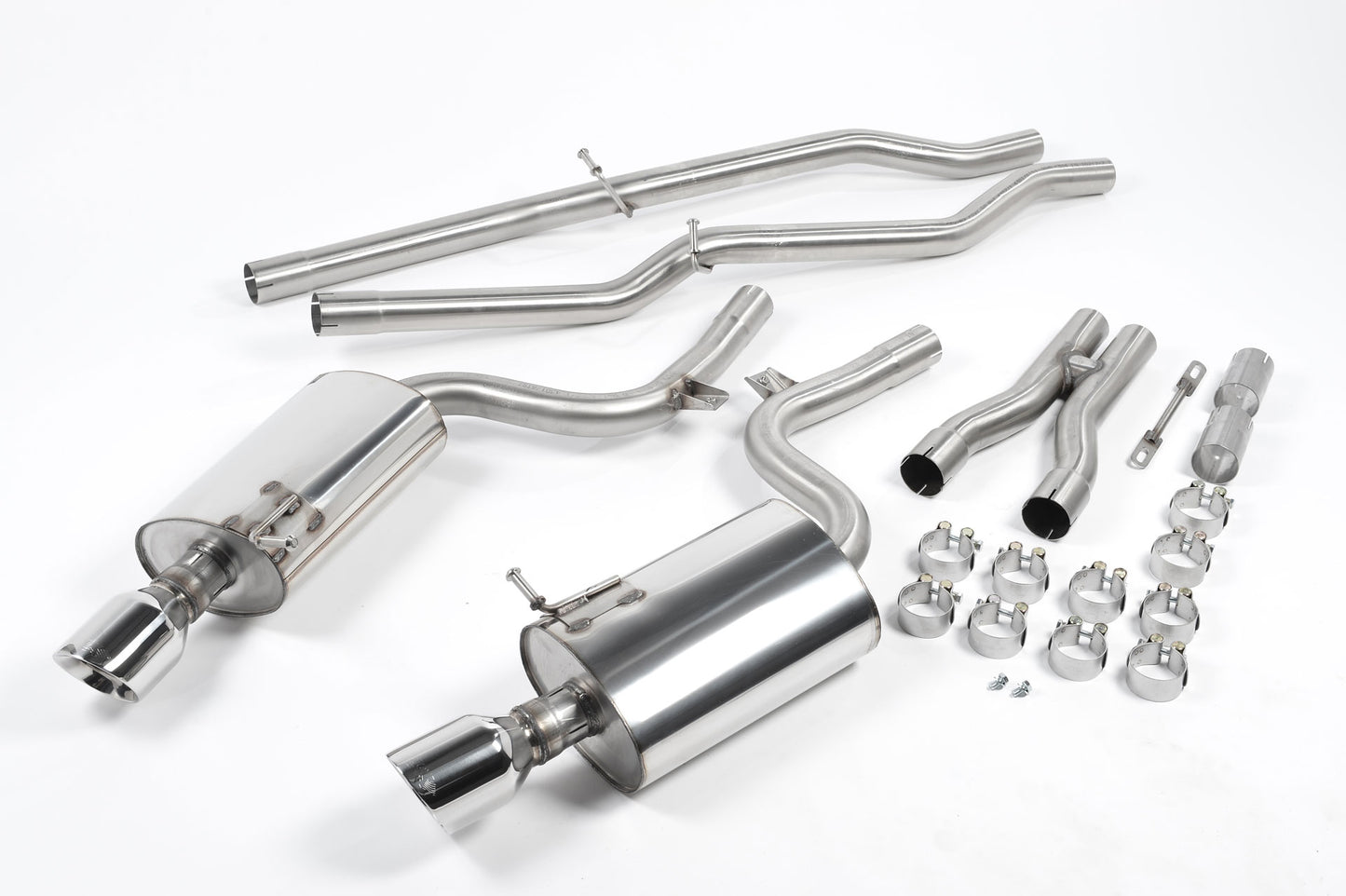 Milltek Non-Res Cat Back Exhaust GT100 Tips for Audi S4 B6 4.2 V8 (03-05)