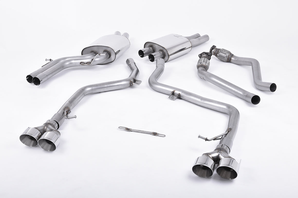 Milltek Cat Back Quad Exhaust Polished Race Version for Audi S4 B8.5 (12-16)