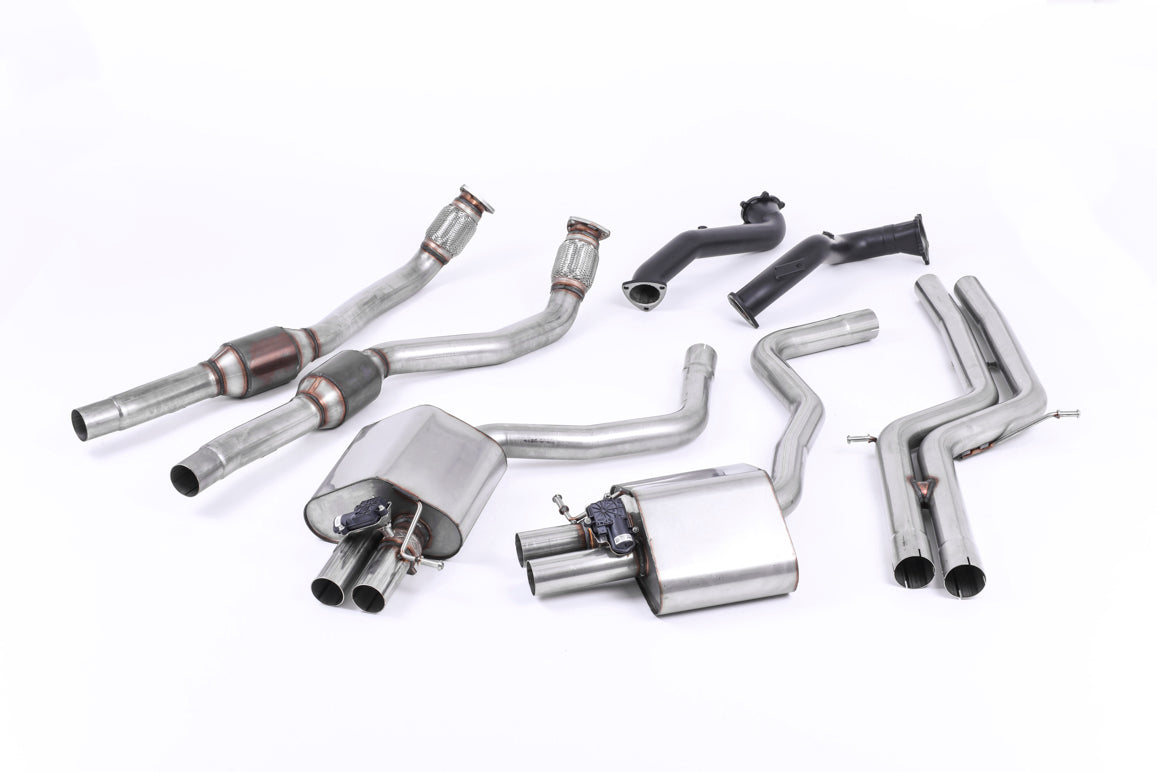 Milltek Non-Res Full Exhaust System & 100 Cell Cats for Audi RS7 C7 (13-18)