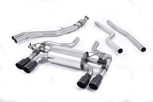 Milltek Cat Back Twin Valved Exhaust Black for BMW M2 Coupe F87 (16-18)