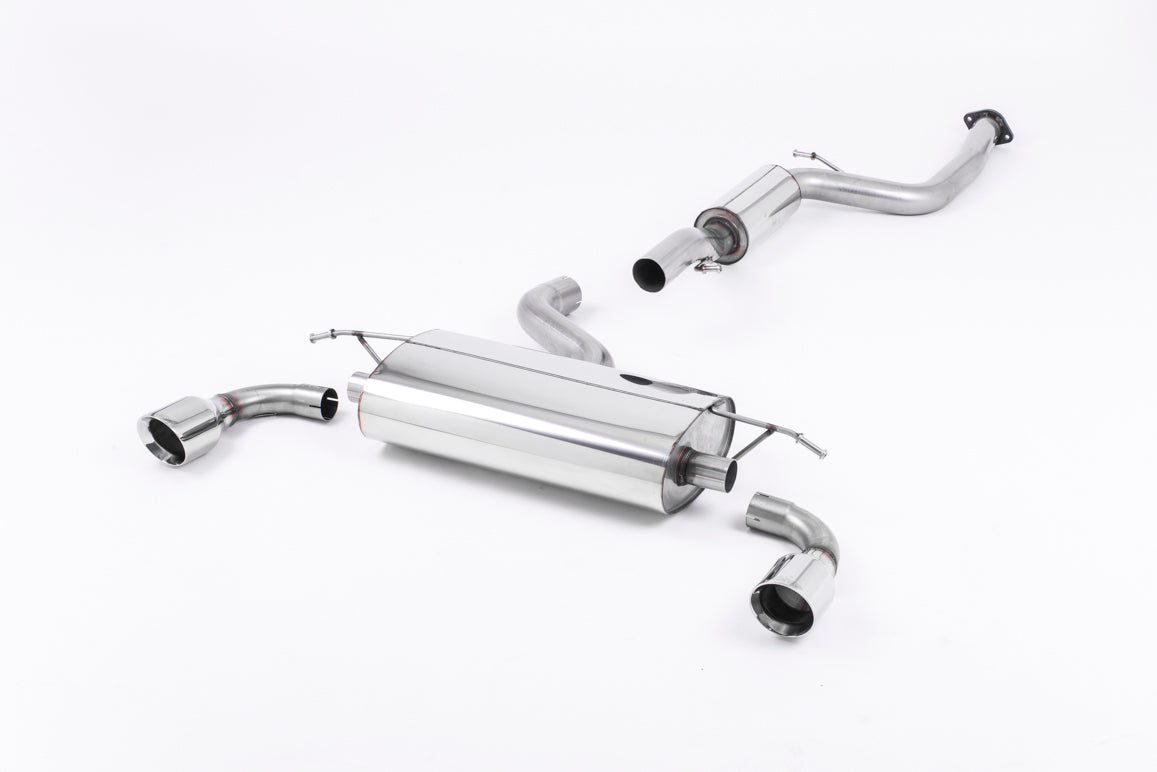 Milltek Resonated Cat Back Exhaust GT100 Tips for Ford Focus Mk2 ST 225 (05-10)