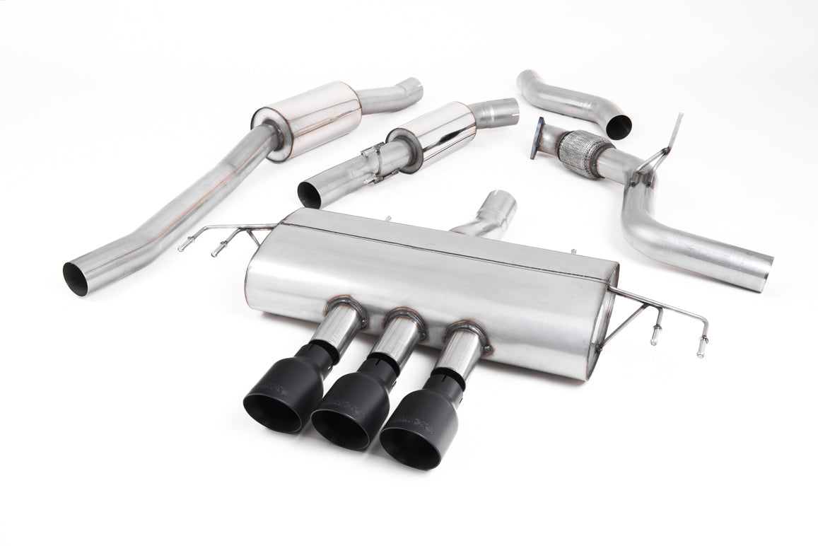 Milltek Resonated Cat Back Exhaust Black for Honda Civic Type R FK8