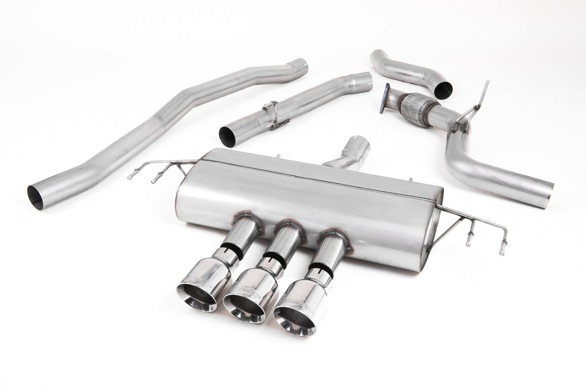 Milltek Non-Res Cat Back Race Exhaust Polished for Honda Civic Type R FK8 17-22