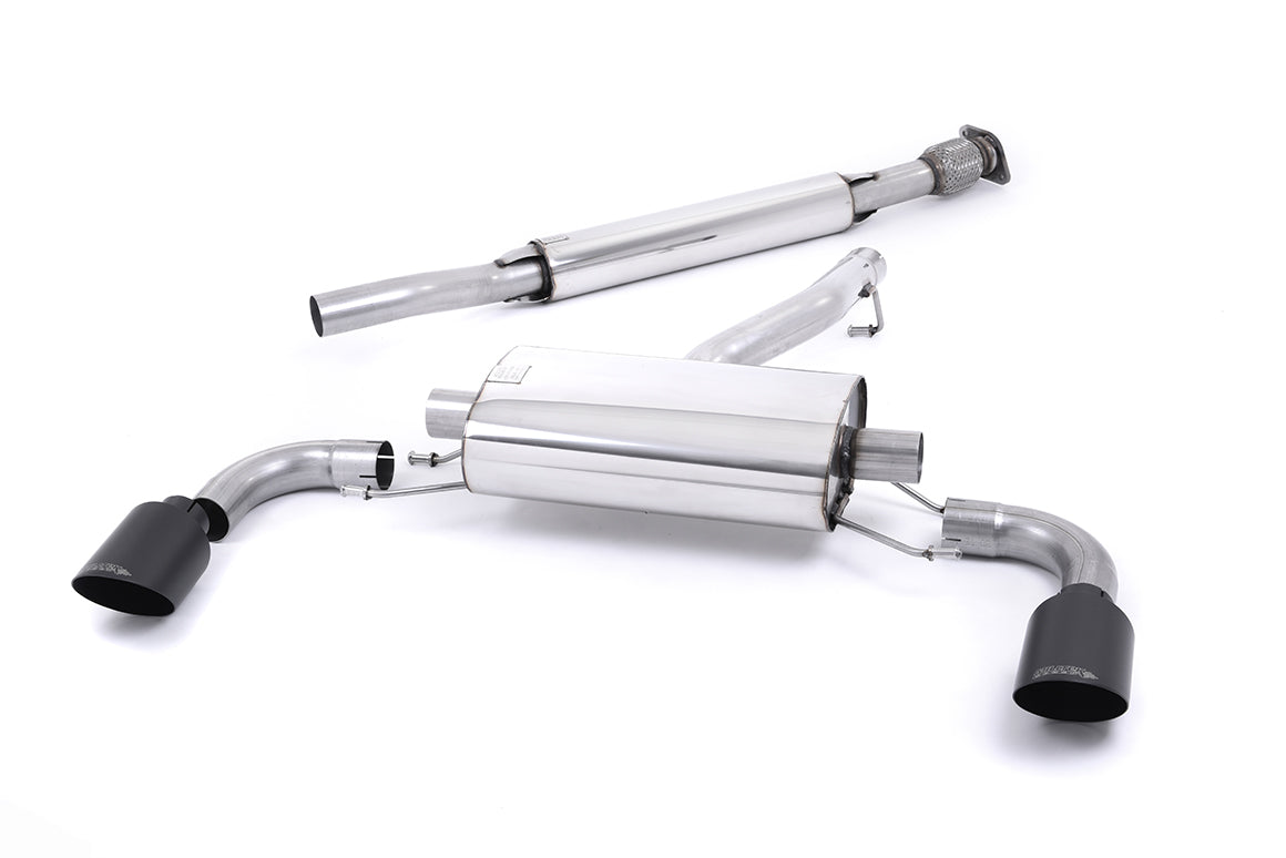 Milltek Resonated Secondary Cat Back Exhaust Black Tips for Subaru BRZ (12-22)