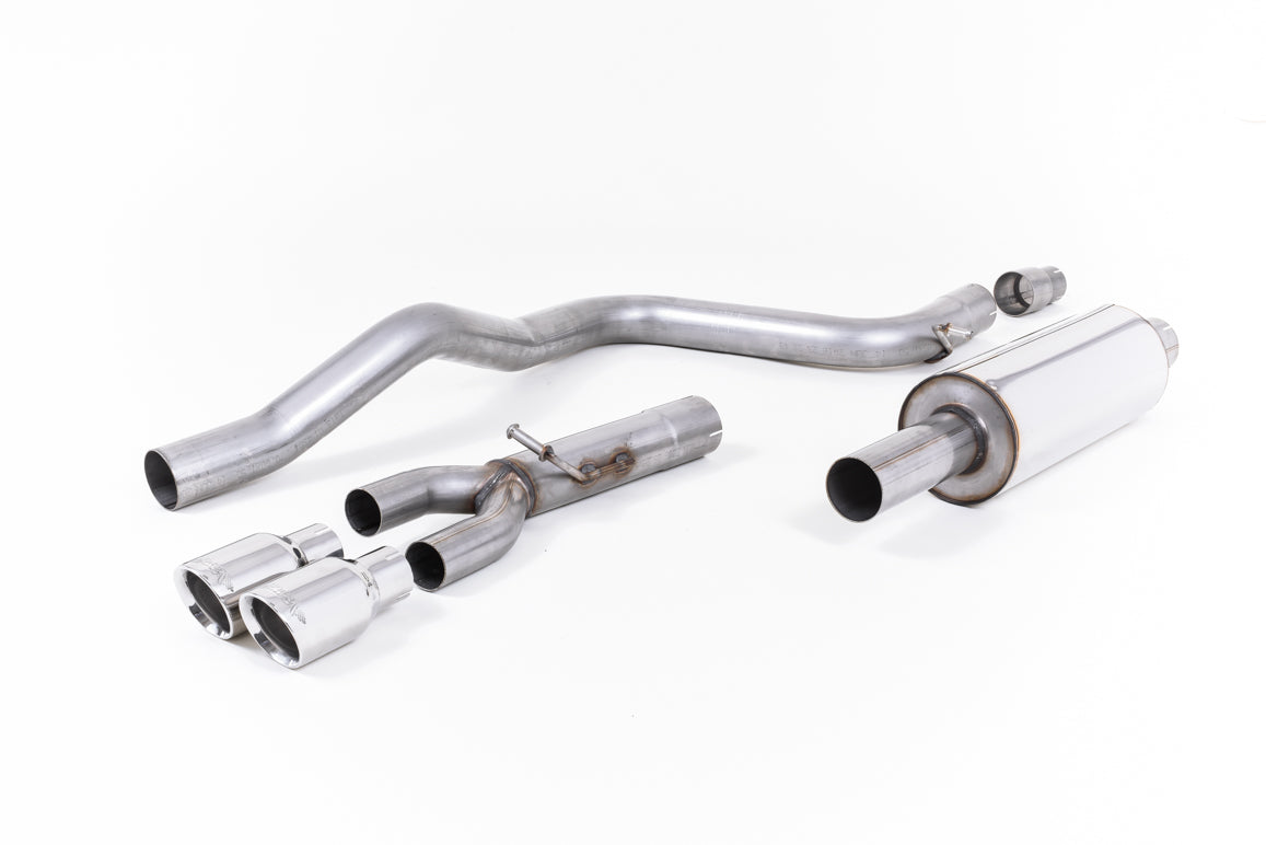 Milltek Resonated Cat Back Exhaust Polished for Seat Leon FR 2.0 TDI 150 (13-22)